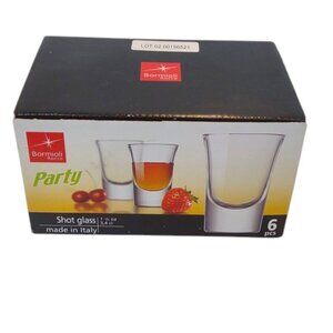 Bormioli Rocco Party Dublino Shot Glasses Set of 6 Italy New